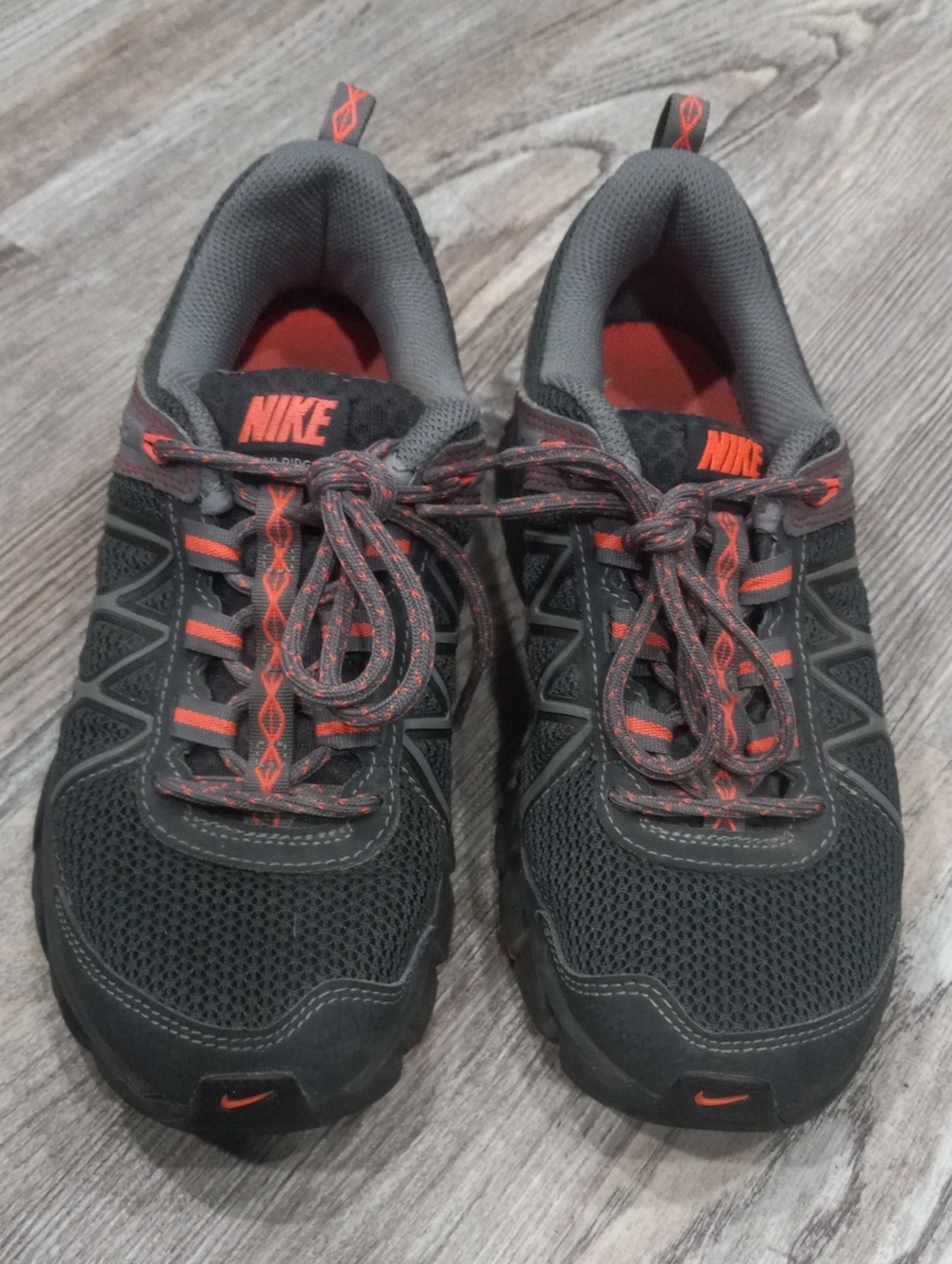 Nike Gray and Orange Women's Running Sneakers